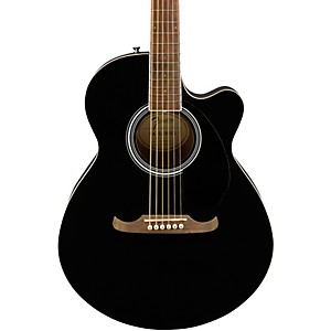 Fender FA-135CE Concert Acoustic-Electric Guitar Black 