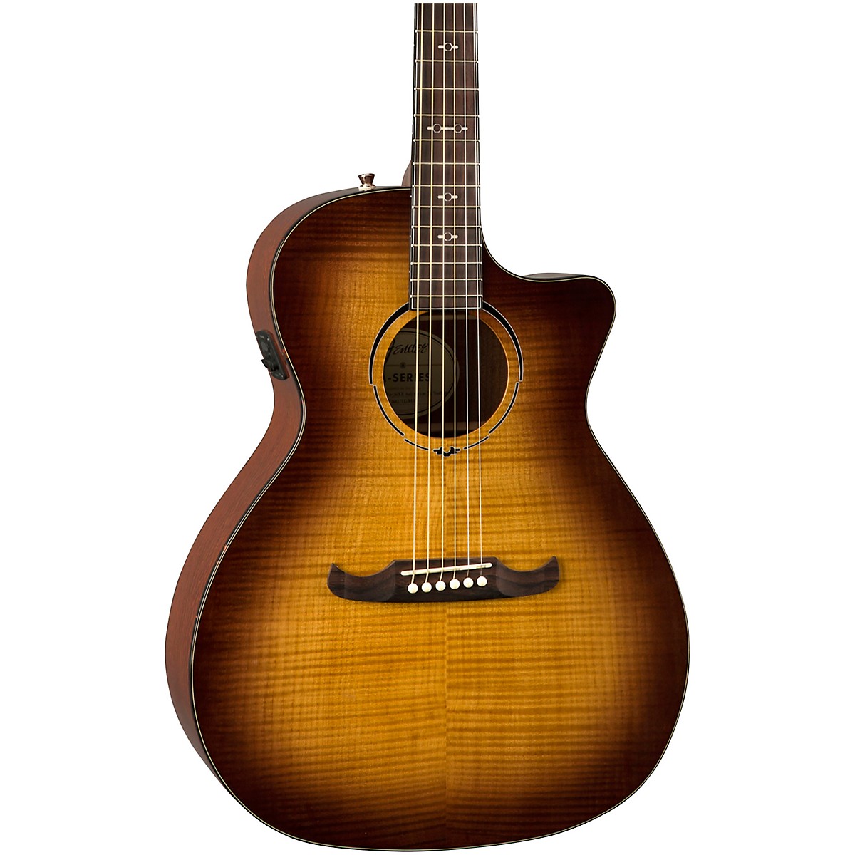 Fender FA345CE Auditorium AcousticElectric Guitar 3Tone Tea Burst