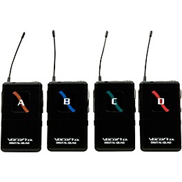 Open Box VocoPro FIELD-QUAD-B Portable 4 Lavalier Field/Camera-Mountable Wireless Microphone System, 902-927.2mHz