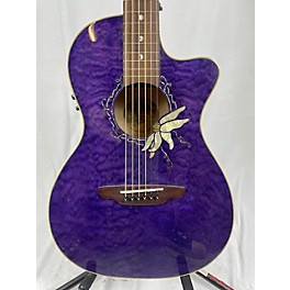 Used Luna FLO PF QM Acoustic Electric Guitar