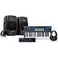 Novation FLkey Keyboard Controller with Focusrite 2i2 USB Audio Interface and Adam Audio D3V 3-inch Studio ... 37 Key Package