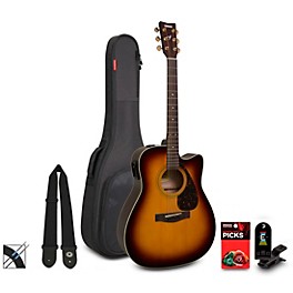 Yamaha FX335C Dreadnought Acoustic-Electric Guitar Pack
