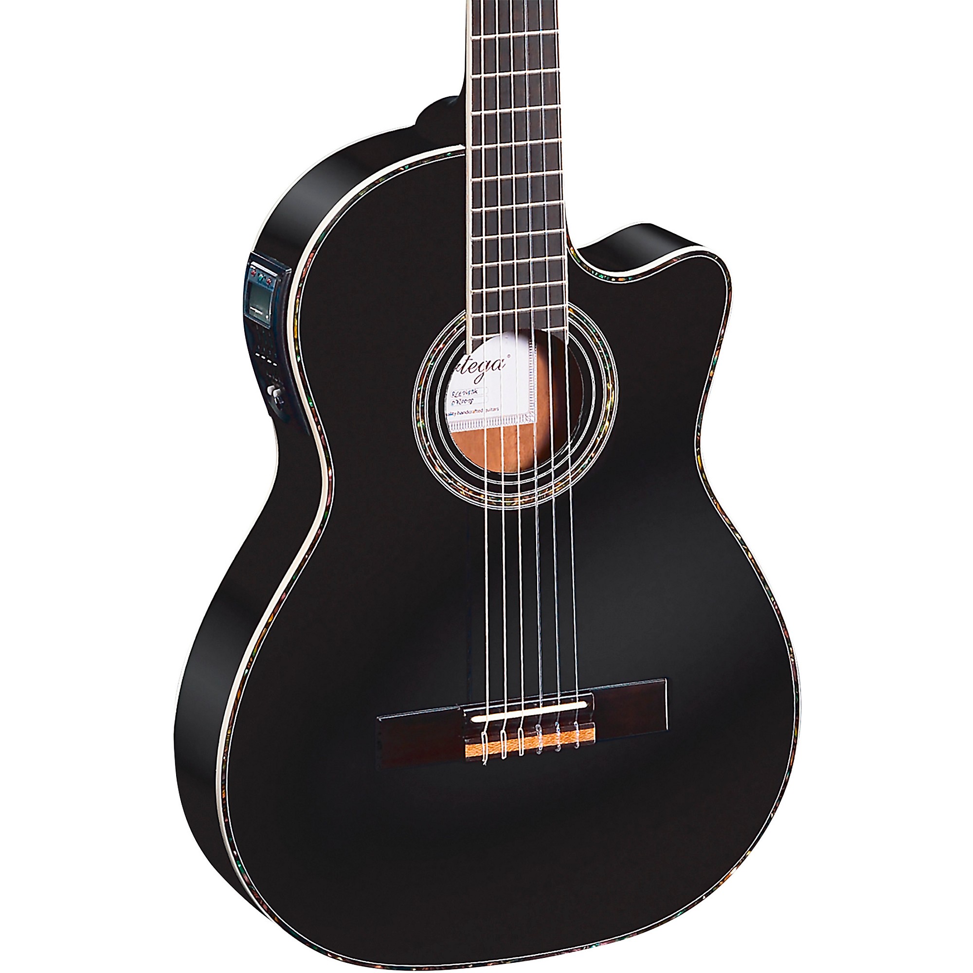 Ortega Family Series Pro RCE145BK Thinline AcousticElectric Nylon