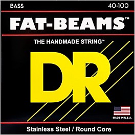 DR Strings Fat-Beams Stainless Steel Lite 4-String Bass Strings (40-100)