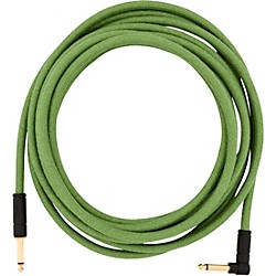 Festival Pure Hemp Straight to Angle Instrument Cable 18.6 ft. Green