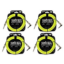Ernie Ball Flex Instrument Cable 4-Pack - Green