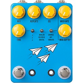 JHS Pedals Flight Delay Reverse Analog Digital Chorus Vibrato Effects Pedal Blue