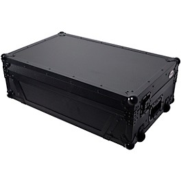 ProX Flight Style Road Case Fits Pioneer DDJ-FLX10 and AlphaTheta DDJ-GRV6, Black on Black With Sliding Laptop Shelf... Black