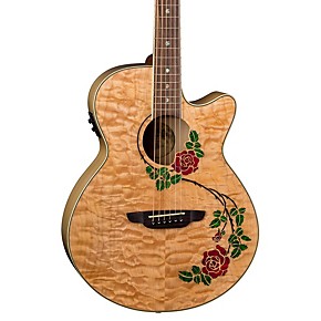 Luna Flora Rose Acoustic-Electric Guitar Gloss Natural | Guitar Center