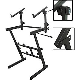 Open Box On-Stage Folding Heavy-Duty Dual-Tier Z Stand Level 1