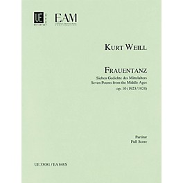Universal Edition Frauentanz, Op. 10 (Seven Poems from the Middle Ages) Score Series Composed by Kurt Weill
