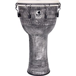 Toca Freestyle Antique-Finish Djembe 14 in. Silver