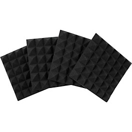 Gator GFW-ACPNL1212P Acoustic Foam Pyramid Panels 2x12x12 (4 Pack) Charcoal