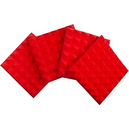 Gator GFW-ACPNL1212P Acoustic Foam Pyramid Panels 2x12x12 (4 Pack) Red