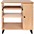 Gator GFW-ELITESIDECAR Elite Furniture Series Rolling Rack Sidecar Cabinet with Configurable Rack Space & Shelving Maple