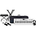 Roland GO:KEYS Keyboard Package With TASCAM TH-200X Studio Headphones and Accessories - White