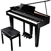 GP-3 88-Key Digital Grand Piano With Bench Polished Ebony
