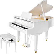 GP609 Digital Grand Piano with Bench Polished White