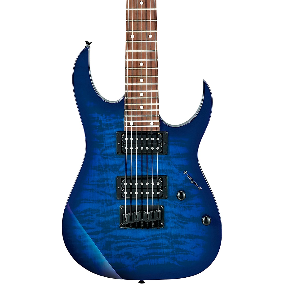 Ibanez GRG7221QA 7-String Electric Guitar Transparent Blue Burst ...