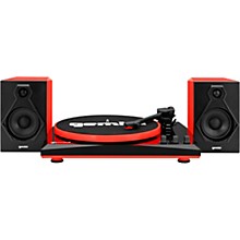 victrola modern matte white turntable with bluetooth speakers