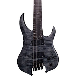 Legator Ghost 7 String Multi-Scale Super Shred Series Flamed Maple Electric Guitar Black