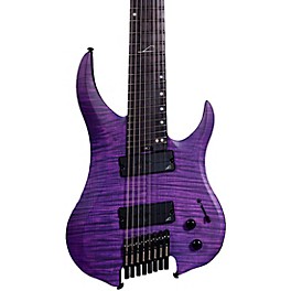 Legator Ghost 8 String Multi-Scale Super Shred Series Flamed Maple Electric Guitar Purple