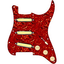 920d Custom Gold Foil Loaded Pickguard For Strat With Aged White Pickups and Knobs and S7W Wiring Harness