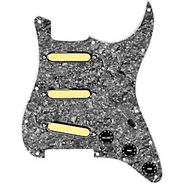 920d Custom Gold Foil Loaded Pickguard For Strat With Black Pickups and Knobs and S5W-BL-V Wiring Harness