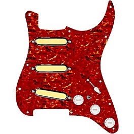 920d Custom Gold Foil Loaded Pickguard For Strat With White Pickups and Knobs and S7W-MT Wiring Harness