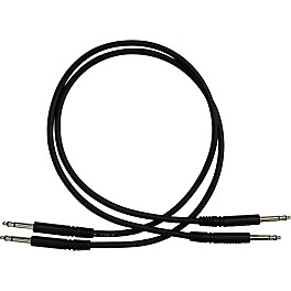 Open Box Mogami Gold Series 18" TT Patch Cables - Pair Level 1 Black 18 in.