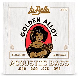 La Bella Golden Alloy Long Scale Acoustic Bass Strings