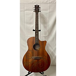 Used Luna Gypsy Tattoo Mahogany Acoustic-Electric Grand Concert Acoustic Electric Guitar