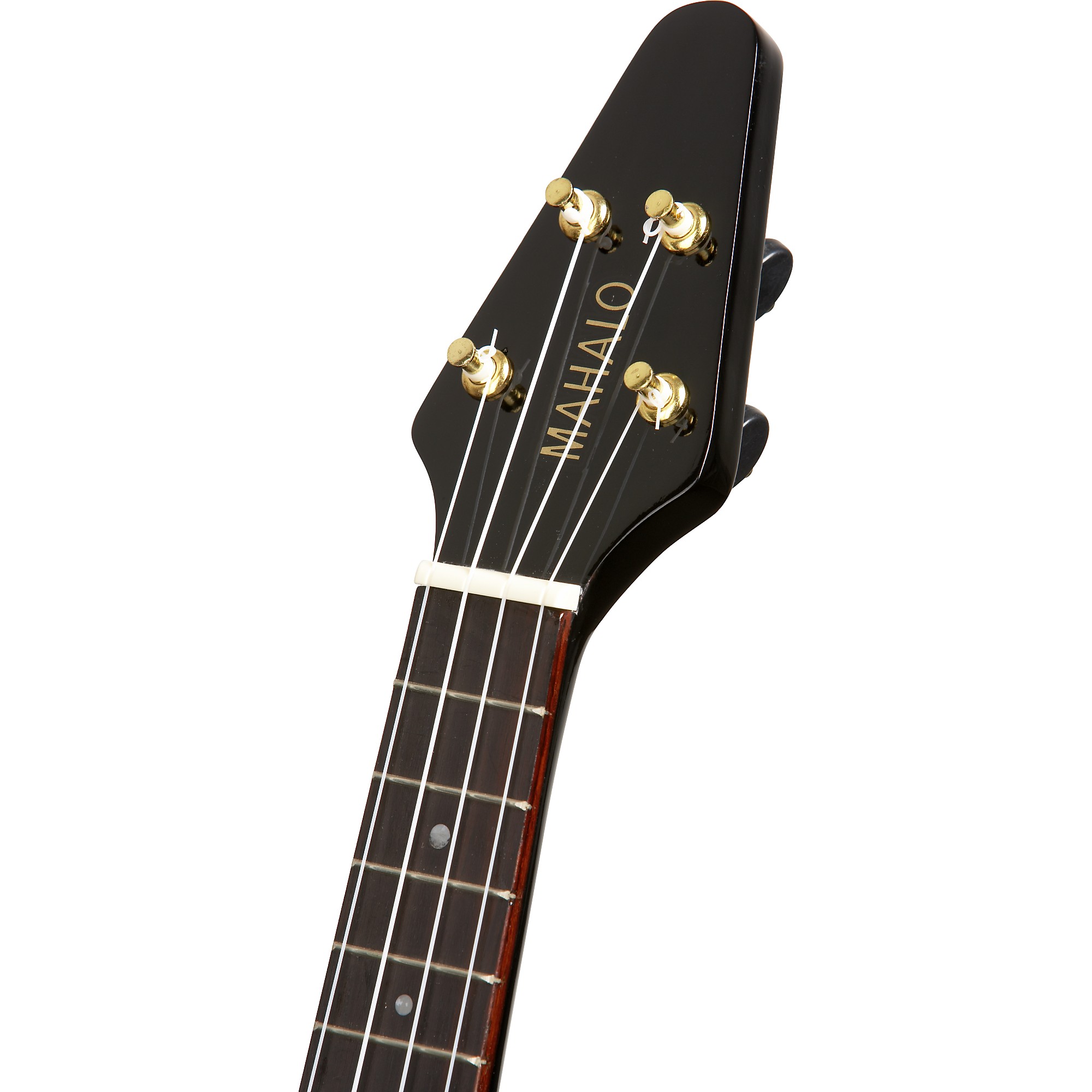 Mahalo UG-40 Vintage Guitar-Shaped Soprano Ukulele Black | Guitar