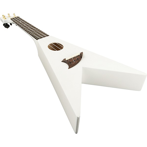 Mahalo UG-40 Vintage Guitar-Shaped Soprano Ukulele White