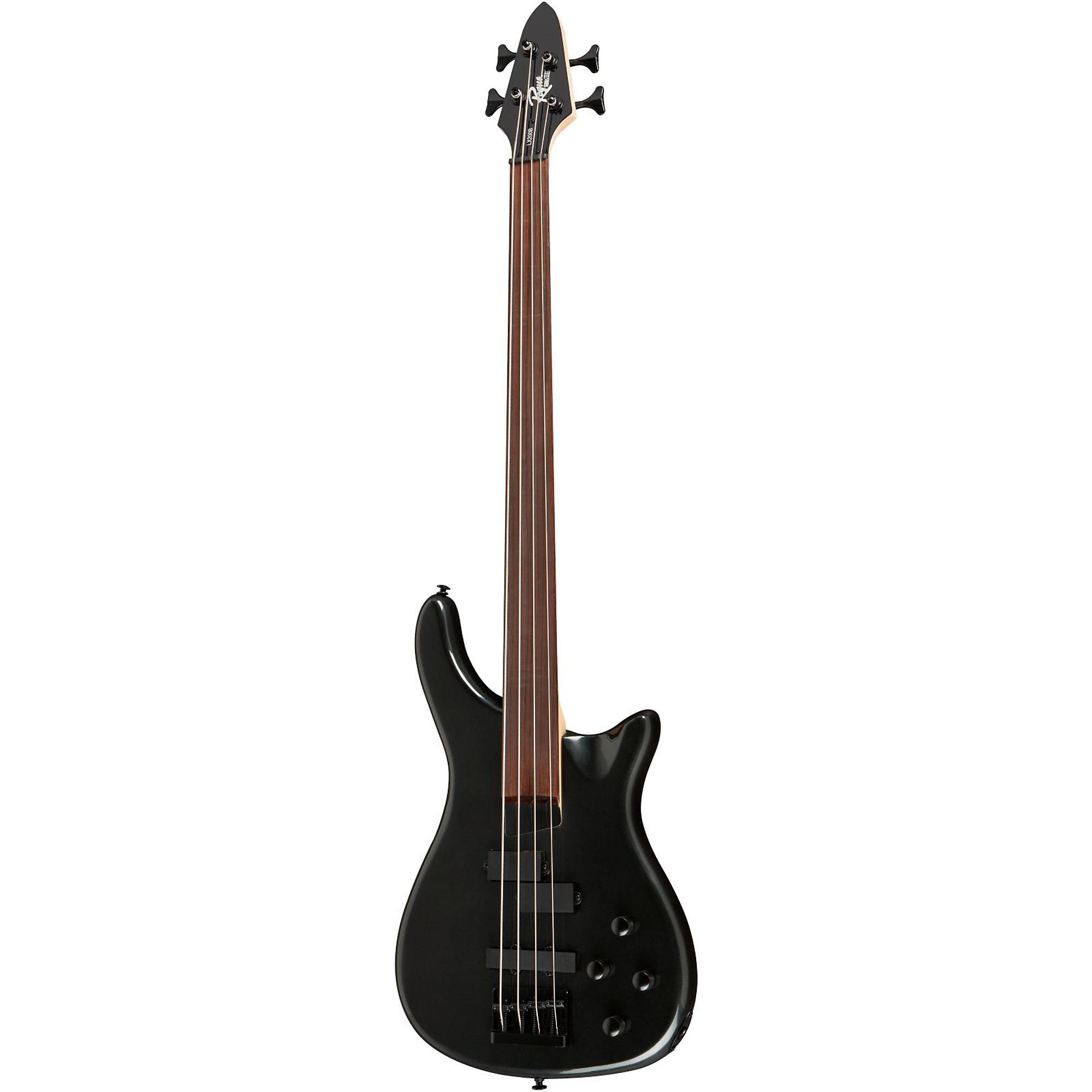 rogue lx200bf fretless series iii electric bass guitar pearl black