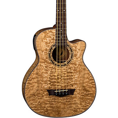 Dean Exotica Quilted Ash Acoustic-Electric Bass Guitar Gloss Natural for sale