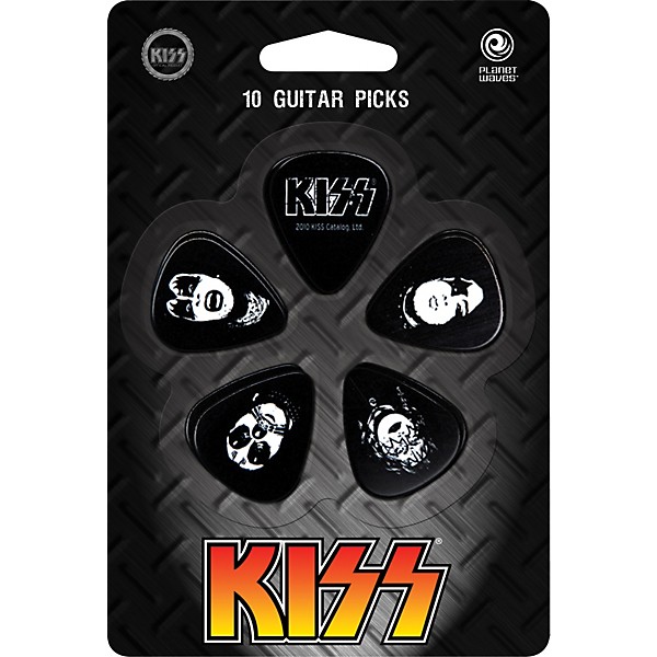 D'Addario Planet Waves Kiss Logo Guitar Picks 10 Pack Light