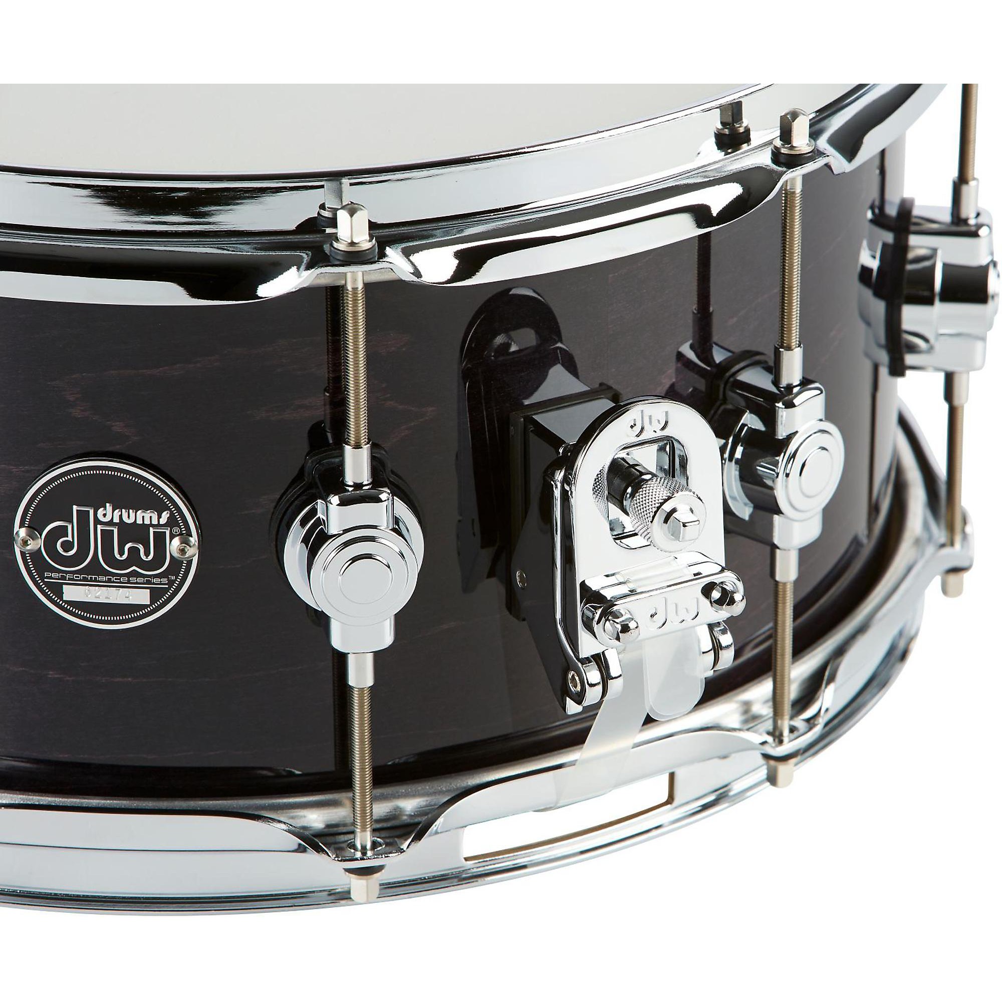 DW Performance Series Snare Drum 14 x 6.5 in. Ebony Stain Lacquer