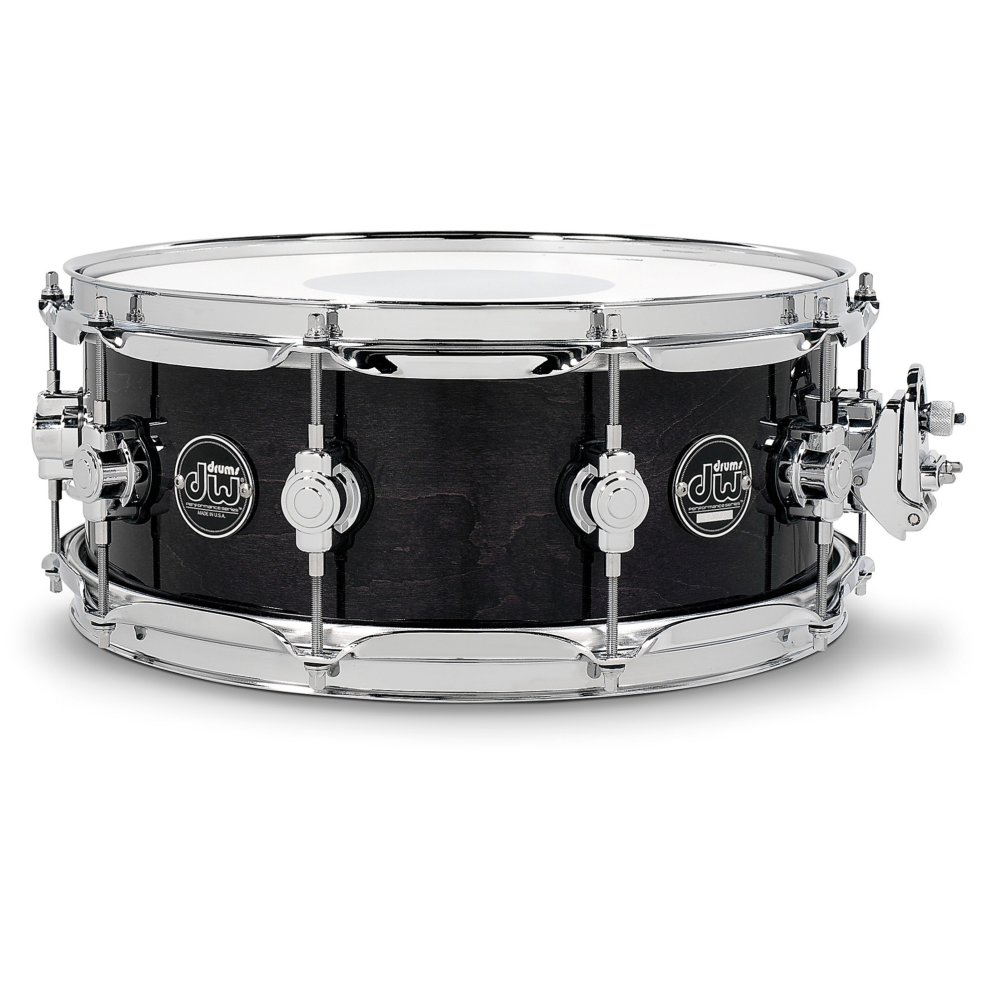 DW Performance Series Snare Drum 14 x 5.5 in. Ebony Stain Lacquer