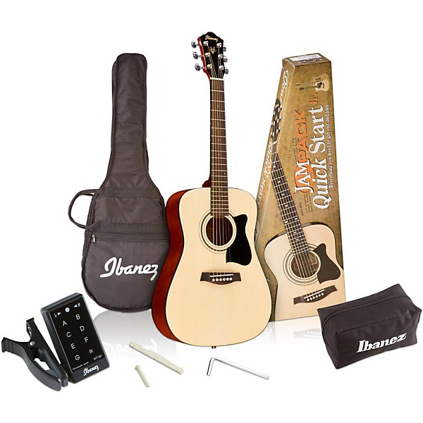 Open Box Ibanez IJV30 Quickstart 3/4 Acoustic Guitar Pack Level 2 Natural 190839027528