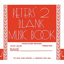 Willis Music Peters' Blank Music Book 2