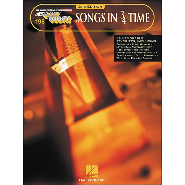 Hal Leonard Songs In 3/4 Time 2nd Edition E-Z Play 198