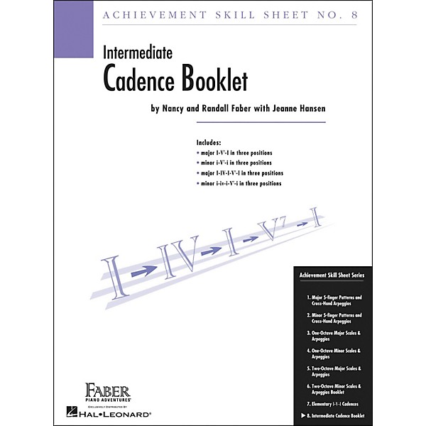 Faber Piano Adventures Achievement Skill Sheet No.8: Cadence Booklet - Faber Piano
