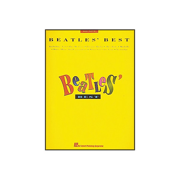 Hal Leonard Beatles' Best for Big Note Piano