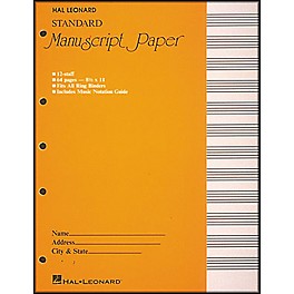 Hal Leonard Standard Manuscript Paper (8 1/2" x 11")