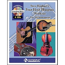 Homespun Steve Kaufman's 4 Hour Bluegrass Workout Book/4 CD Package