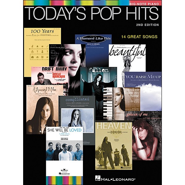 Hal Leonard Today's Pop Hits Second Edition for Big Note Piano