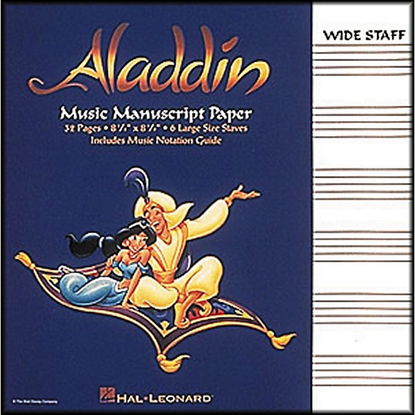 Hal Leonard Aladdin Manuscript Paper