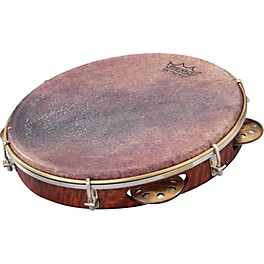 Remo Samba Choro Pandeiro with Brass Jingles Goat Brown 10 In x 1.78 In