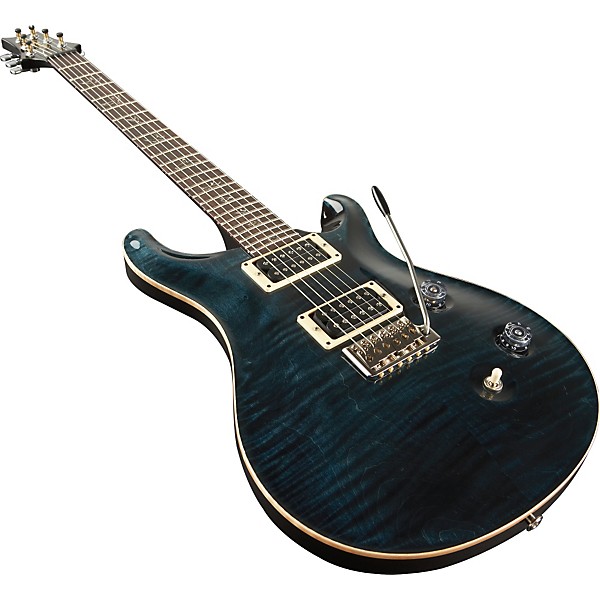 PRS Custom 24 with Wide Thin Neck and Birds Electric Guitar Black Slate